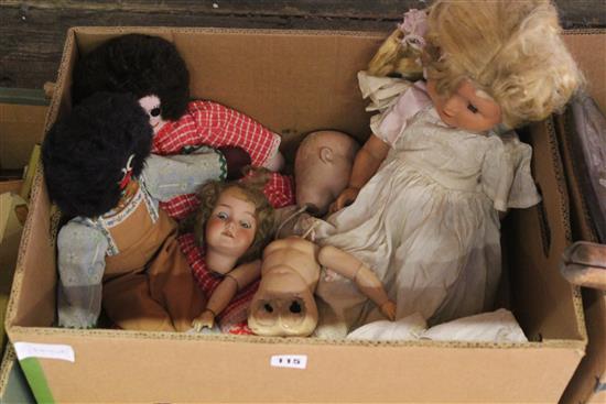 Collection of dolls etc